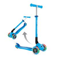 Globber Primo Foldable Lights Sky Blue Scooter