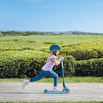 Globber Primo Foldable Lights Sky Blue Scooter
