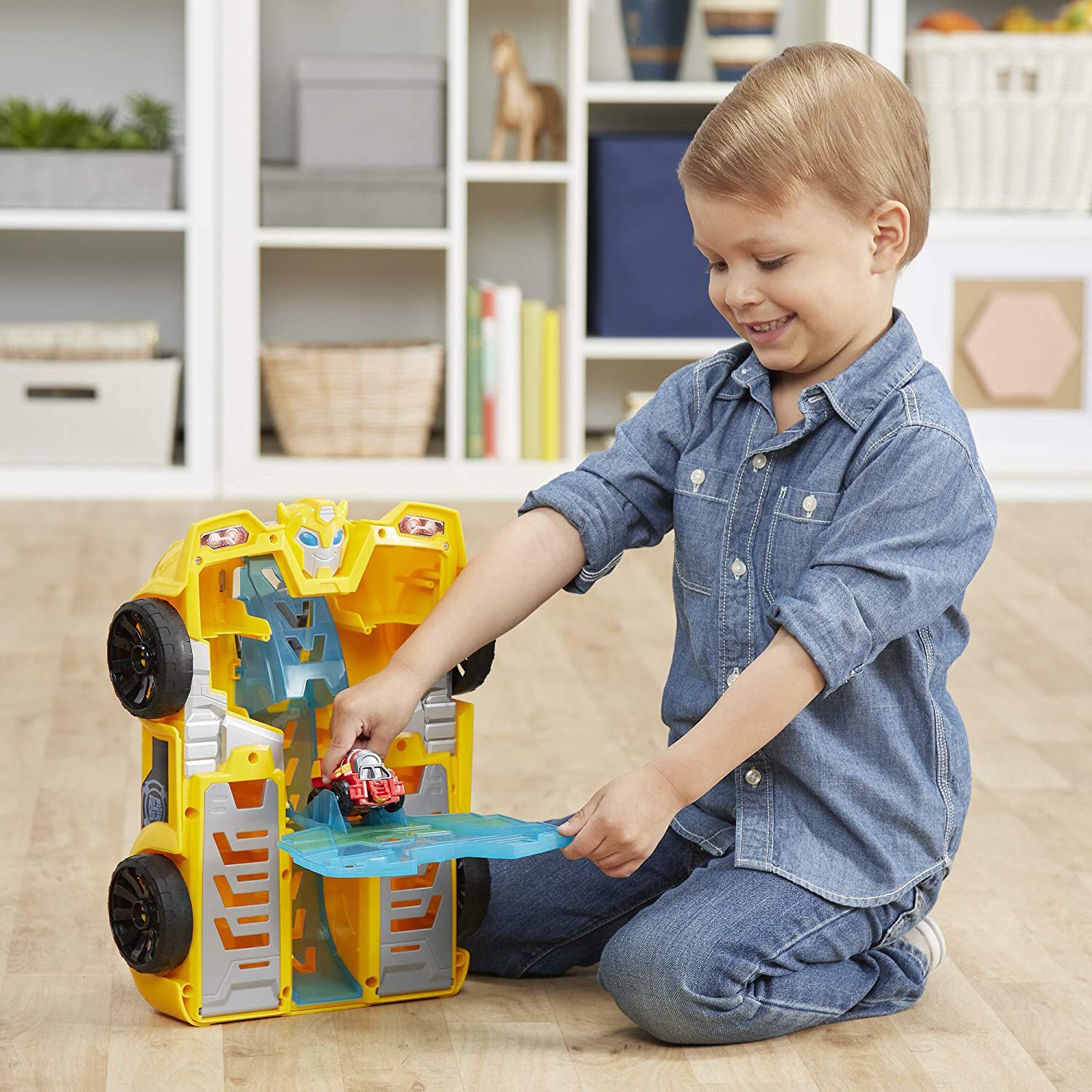 playskool heroes transformers rescue bots academy bumblebee track tower