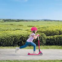 Globber Primo Foldable Lights Sky Neon Pink Scooter
