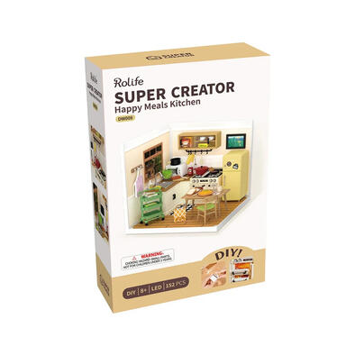 Robotime Rolife Happy Meals Kitchen DIY Plastic Miniature House