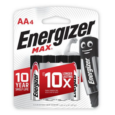 Energizer Max AA Batteries 4 Pack