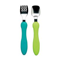Edison Mama Fork and Spoon Mini (Mint and Lime)
