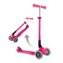 Globber Primo Foldable Lights Sky Neon Pink Scooter