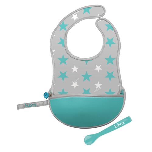 B.Box Travel Bib + Silicone Spoon Start Bust