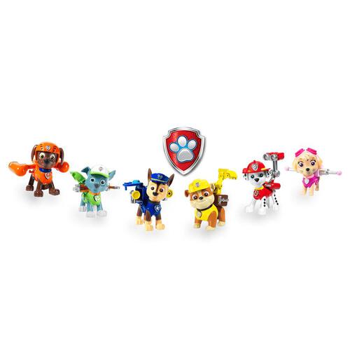 Paw Patrol Action Pup With Badge - Rubble - Assorted
