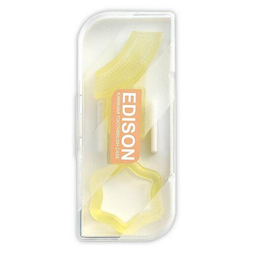 Edison Mama Silicone Toothbrush With Case (Yellow)