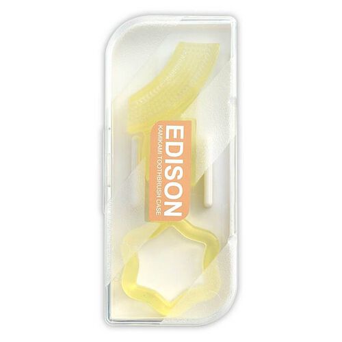 Edison Mama Silicone Toothbrush With Case (Yellow) | Babies"R"Us Singapore  Official Website