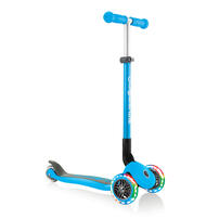 Globber Primo Foldable Lights Sky Blue Scooter