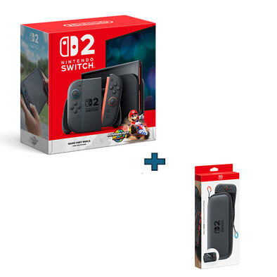Nintendo Switch 2 & Mario Kart World Bundle + Nintendo Switch 2 Carrying Bag With Screen Protector Bundle Set (Pre-order)