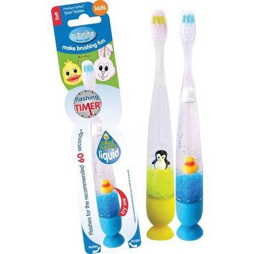 B Brite Brush Right Liquid Flashing Toothbrush:3D Animal