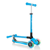 Globber Primo Foldable Lights Sky Blue Scooter