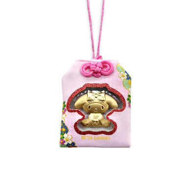 Sanrio My Melody Showa Collection Gold Foil with Charm Bag