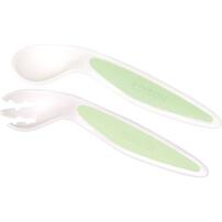 Edison Mama Fork and Spoon Baby With Case (Green)