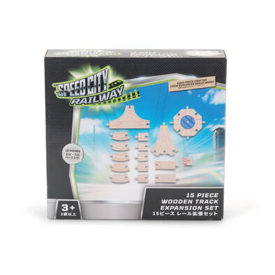Speed City Railway 15 Piece Wooden Track Expansion Set