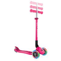 Globber Primo Foldable Lights Sky Neon Pink Scooter