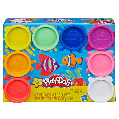 Play-Doh 8 Pack Rainbow Neon Non-Toxic Modeling Compound