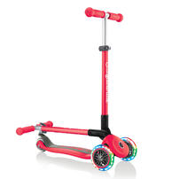 Globber Primo Foldable Lights Red Scooter