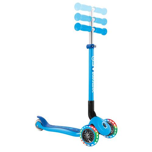 Globber Primo Foldable Lights Sky Blue Scooter