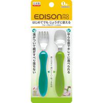 Edison Mama Fork and Spoon Mini (Mint and Lime)